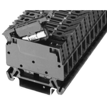 Allen-bradley railklem 4mm met zekeringklem 5x20