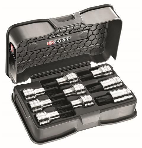 Facom set van 9 schroevendraaierdoppen torx 1 2 - amex.3apb