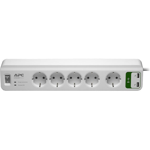 Afbeelding laden in galerijviewer, APC Stekkerdoos met overspanningsbeveiliging (+USB)
