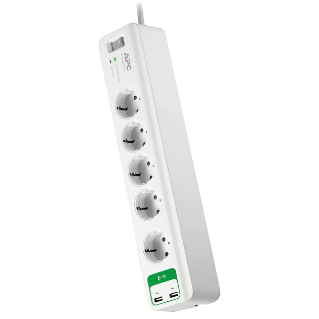 Afbeelding laden in galerijviewer, APC Stekkerdoos met overspanningsbeveiliging (+USB)

