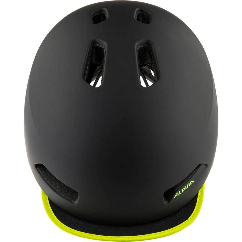 Afbeelding laden in galerijviewer, Alpina sports urban helm brooklyn 57-61 mat zwart geel
