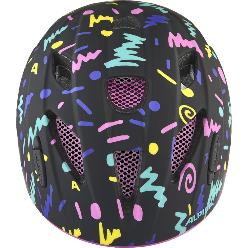Afbeelding laden in galerijviewer, Olympic sportswear alpina sports kinderhelm ximo flash black-confetti 49-54 mat
