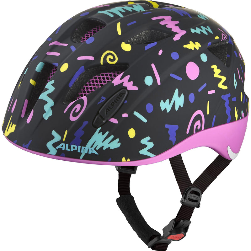 Afbeelding laden in galerijviewer, Olympic sportswear alpina sports kinderhelm ximo flash black-confetti 49-54 mat
