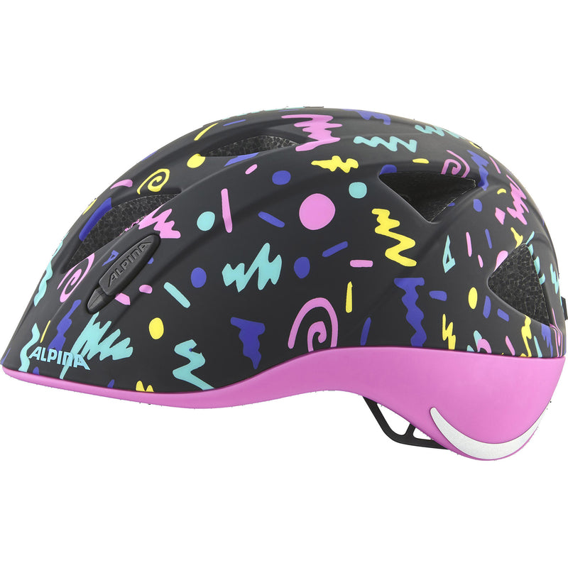 Afbeelding laden in galerijviewer, Olympic sportswear alpina sports kinderhelm ximo flash black-confetti 49-54 mat
