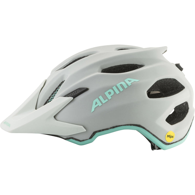 Afbeelding laden in galerijviewer, Olympic sportswear alpina sports kinderhelm apax jr. mips 51-56 mat turq grijs
