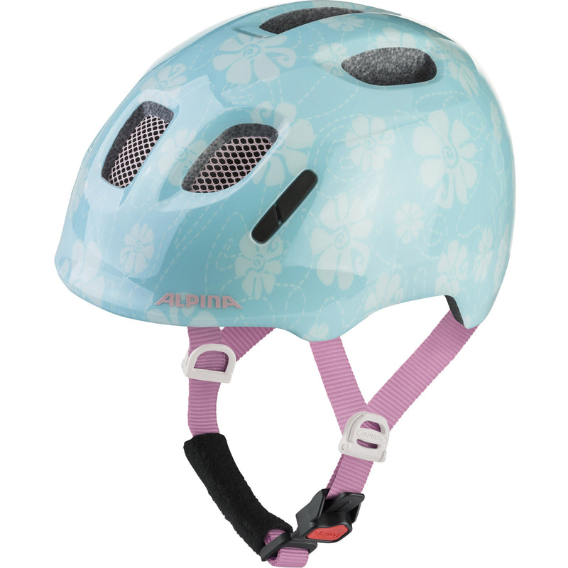 Afbeelding laden in galerijviewer, Olympic sportswear alpina sports kinderhelm ximo 2 aqua rose flower 45-49 glans
