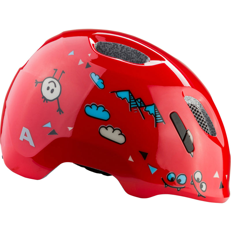Afbeelding laden in galerijviewer, Olympic sportswear alpina sports kinderhelm ximo 2 red smile 45-49 glans
