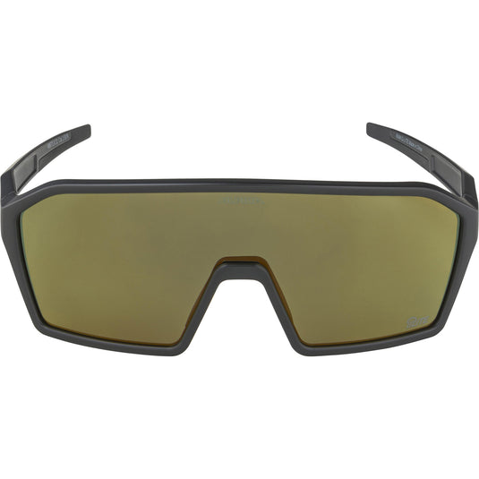 Olympic sportswear alpina sports sportbril ram q-lite gouden spiegel zwart