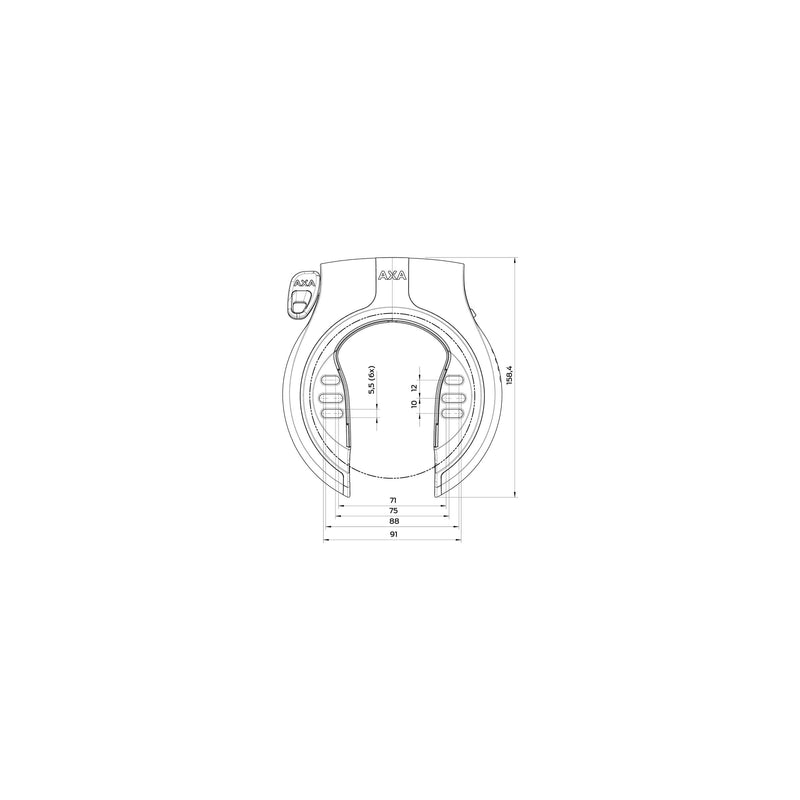 Afbeelding laden in galerijviewer, AXA Victory Ringslot - ART-2 - Zwart Grijs - 56mm - Fietsbeveiliging
