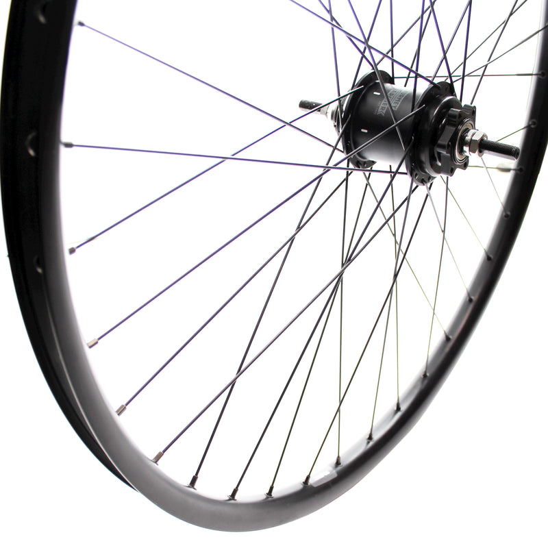 Afbeelding laden in galerijviewer, Roland achterwiel 28 sa a2k 2-speed rival26 zwart rvs spk
