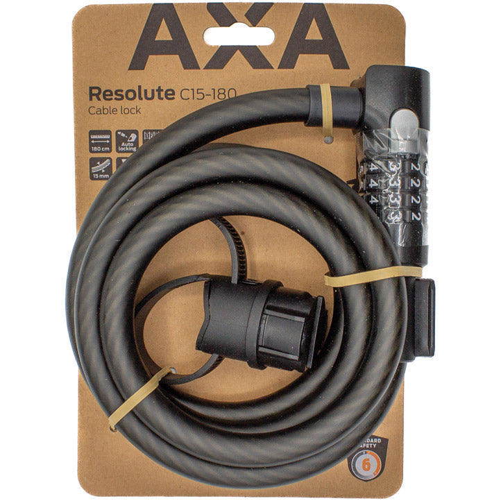 Afbeelding laden in galerijviewer, Axa kabelslot resolute c15 180 code (kaart)
