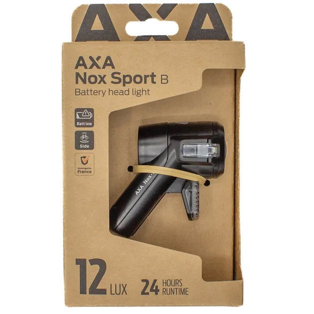 Afbeelding laden in galerijviewer, Axa koplamp nox sport batterij aan uit 12 lux
