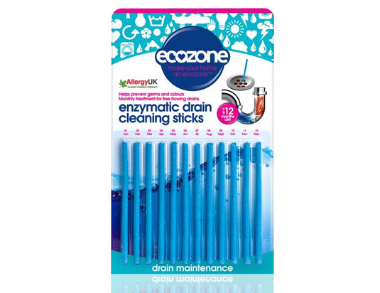 Ecozone afvoer reiniging sticks - geurvrij - 12 stuks