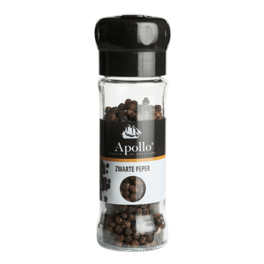 Apollo zwarte peper heel strooimolen (6x 45gr)