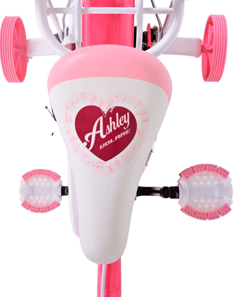 Afbeelding laden in galerijviewer, Volare Ashley Kinderfiets Meisjes 12 inch Roze Rood Twee handremmen
