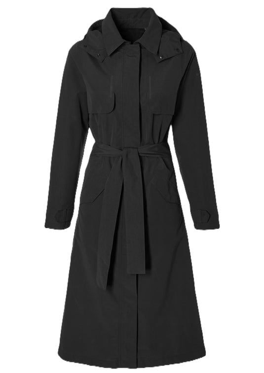 Basil trenchcoat mosse dames jet black xl