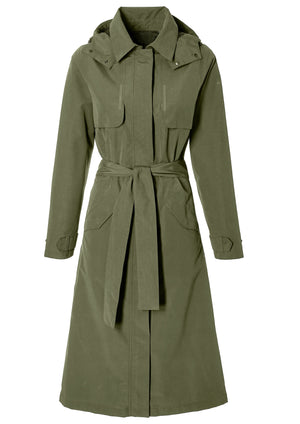 Basil trenchcoat mosse dames olive green xl