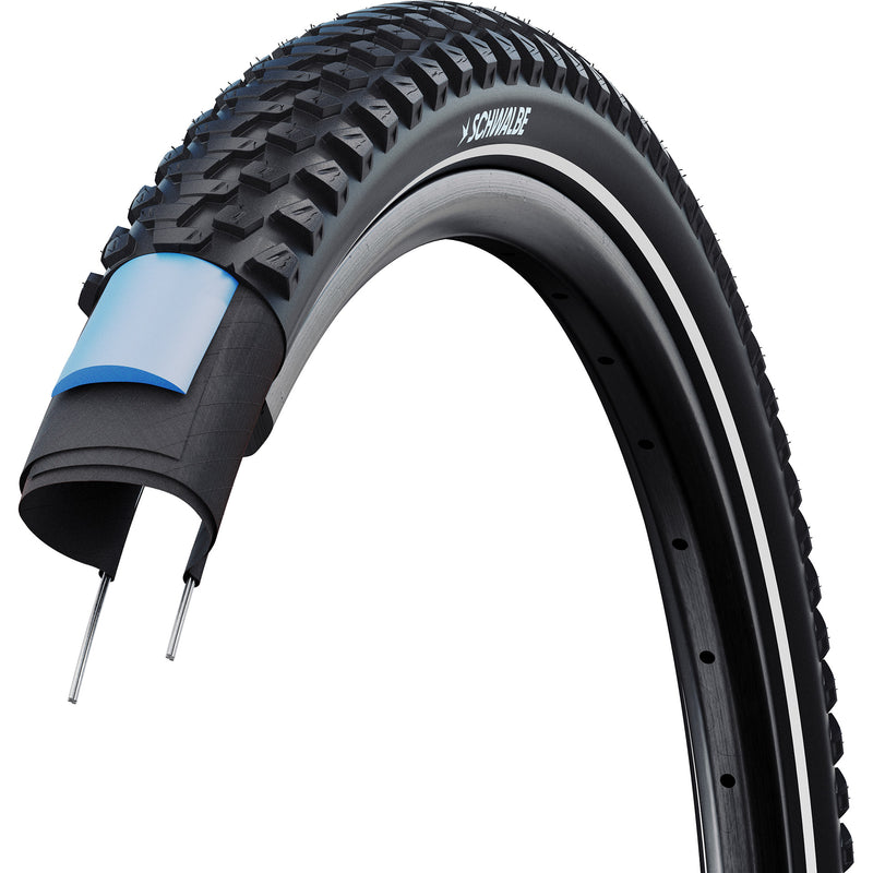 Afbeelding laden in galerijviewer, Schwalbe draadband marathon plus mtb 57-584 +r zwart
