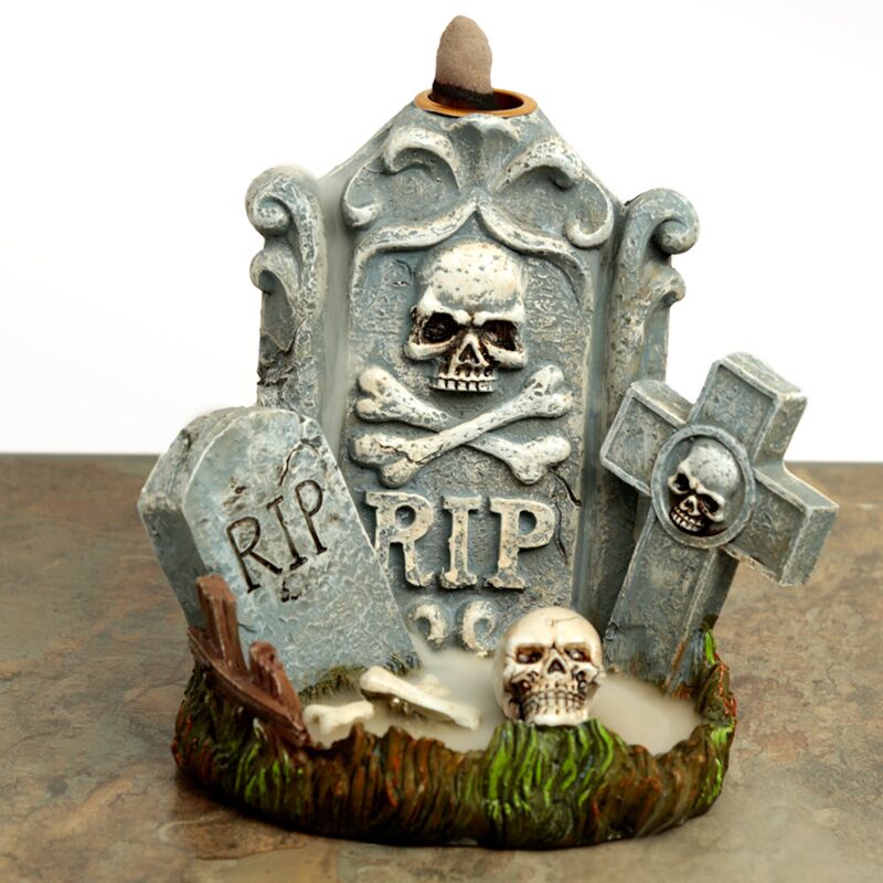 Afbeelding laden in galerijviewer, Rip grafsteen backflow wierookhouder
