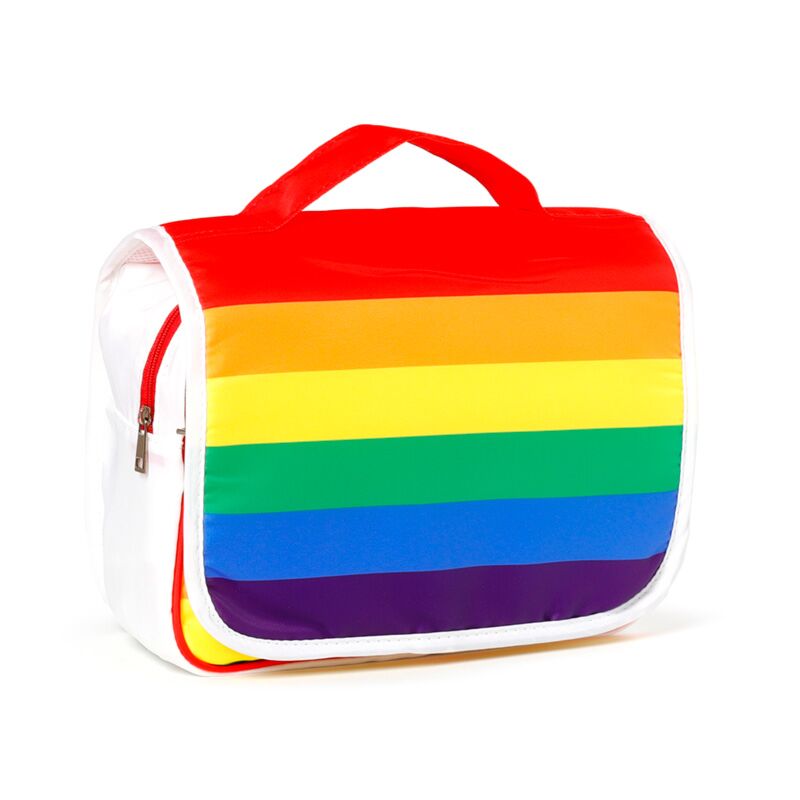 Afbeelding laden in galerijviewer, Somewhere regenboog hangende toilettas
