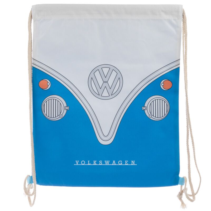 Afbeelding laden in galerijviewer, Vw busje t1 blauw trekkoord rugzak
