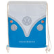 Vw busje t1 blauw trekkoord rugzak