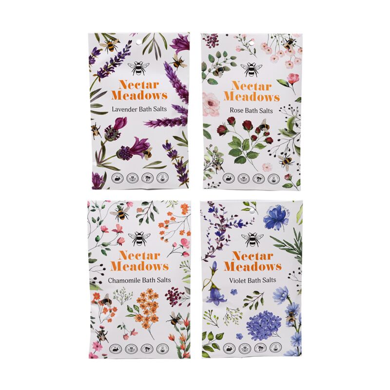 Afbeelding laden in galerijviewer, Set van 4 nectar meadows badpoeder zakjes
