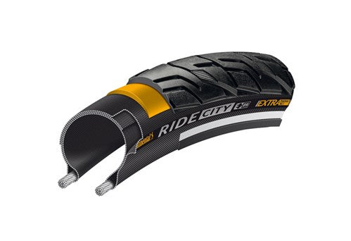 Afbeelding laden in galerijviewer, Continental buitenband ride city 26x1.75 (47-559) zwart reflex
