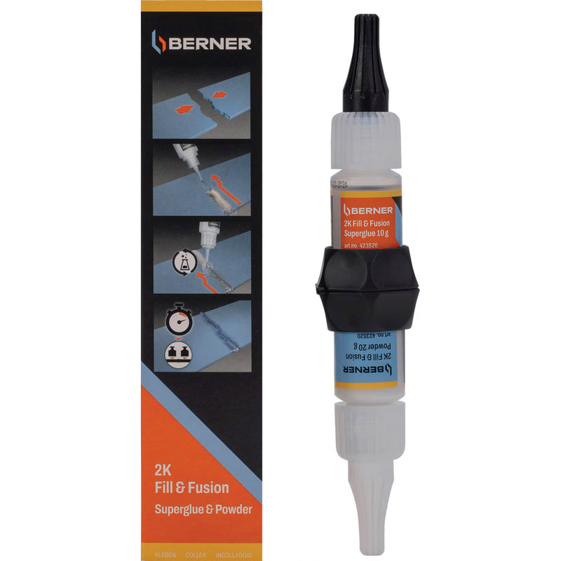 Afbeelding laden in galerijviewer, Cema berner 2-componentenlijm superglue 2k fill fusion 10g
