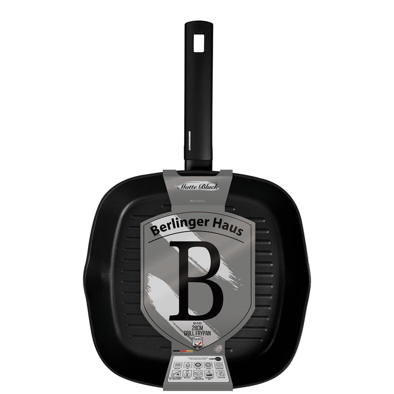 Afbeelding laden in galerijviewer, Berlingerhaus grillpan mat zwart 28cm
