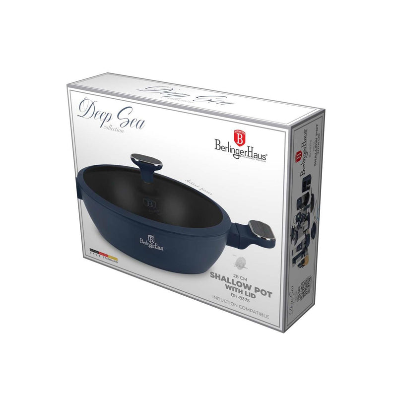 Afbeelding laden in galerijviewer, Berlingerhaus berlinger haus deep sea collection braadpan met deksel ã˜28cm
