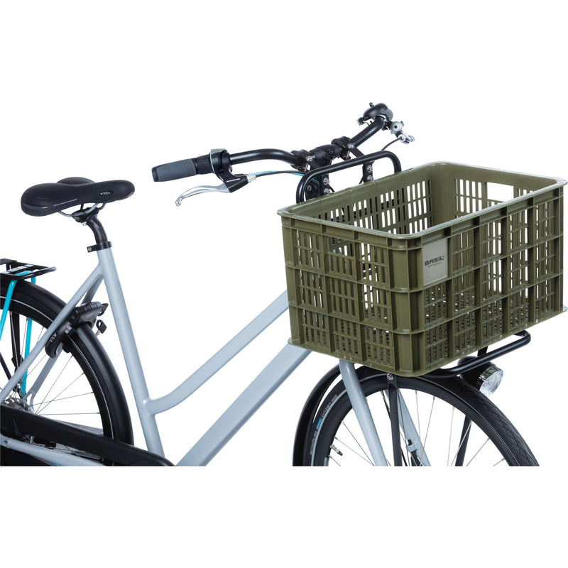 Afbeelding laden in galerijviewer, Basil fietskrat L - groot - 40 liter - groen
