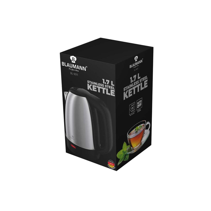 Afbeelding laden in galerijviewer, Blaumann black silver collection elektrische waterkoker 1,7l
