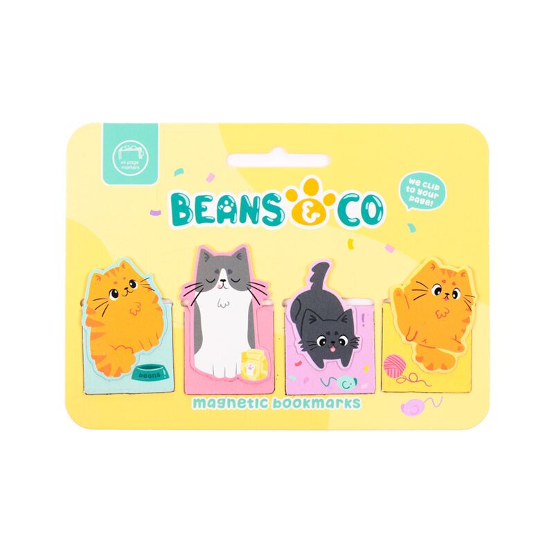 Afbeelding laden in galerijviewer, Beans co katten magnetische boekenlegger set
