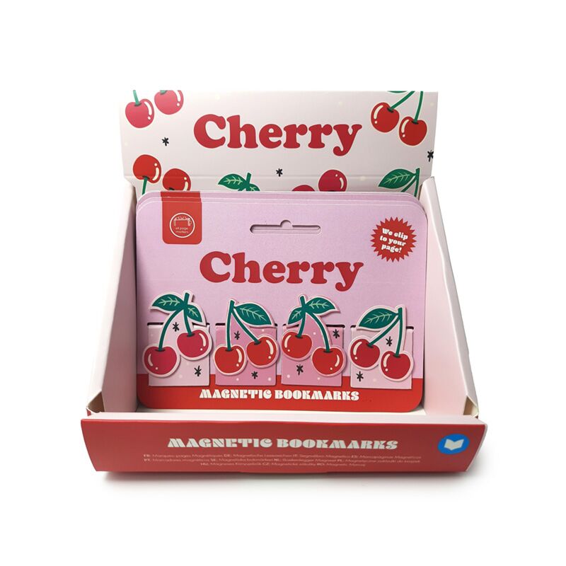 Afbeelding laden in galerijviewer, Kersen magnetische boekenlegger set cherry
