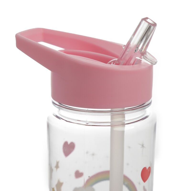 Afbeelding laden in galerijviewer, Regenboog eenhoorn tritan flip straw waterfles 550ml
