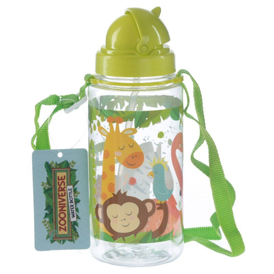 Zoo duurzame bpa-vrij 450ml kinder waterfles rietje