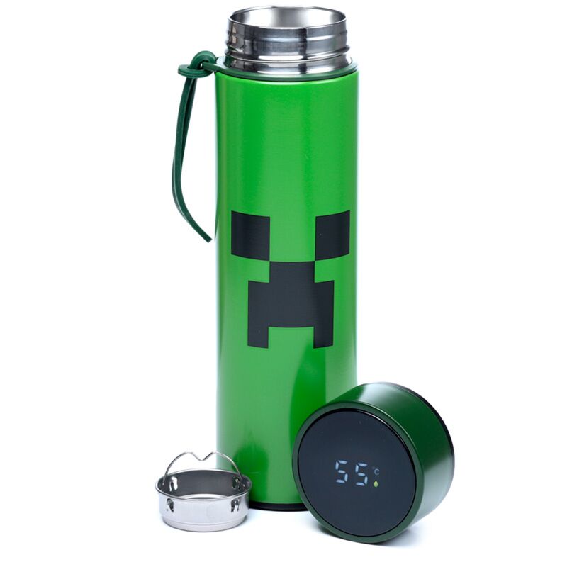 Afbeelding laden in galerijviewer, Union minecraft creeper thermosfles 450ml thermometer
