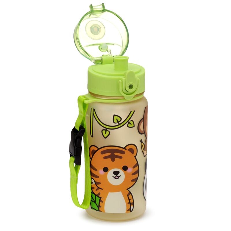 Afbeelding laden in galerijviewer, Adoramals wilde dierene dieren pop top 350ml ecozen kinder drinkfles
