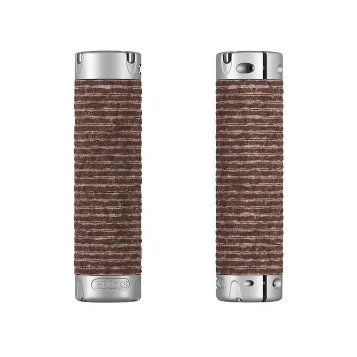 Afbeelding laden in galerijviewer, Brooks plump leather grips (130+130mm) - antic brown
