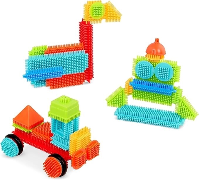 Afbeelding laden in galerijviewer, Bristle blocks in plastic ton 50 delig

