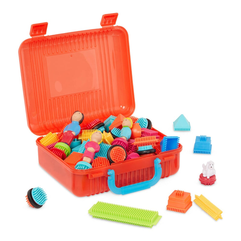 Afbeelding laden in galerijviewer, Bristle blocks in koffertje 85 delig
