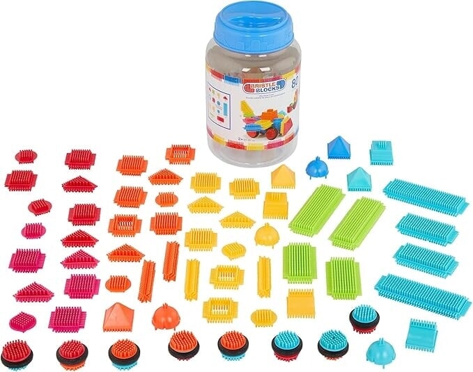 Afbeelding laden in galerijviewer, Bristle blocks in pot 80 delig
