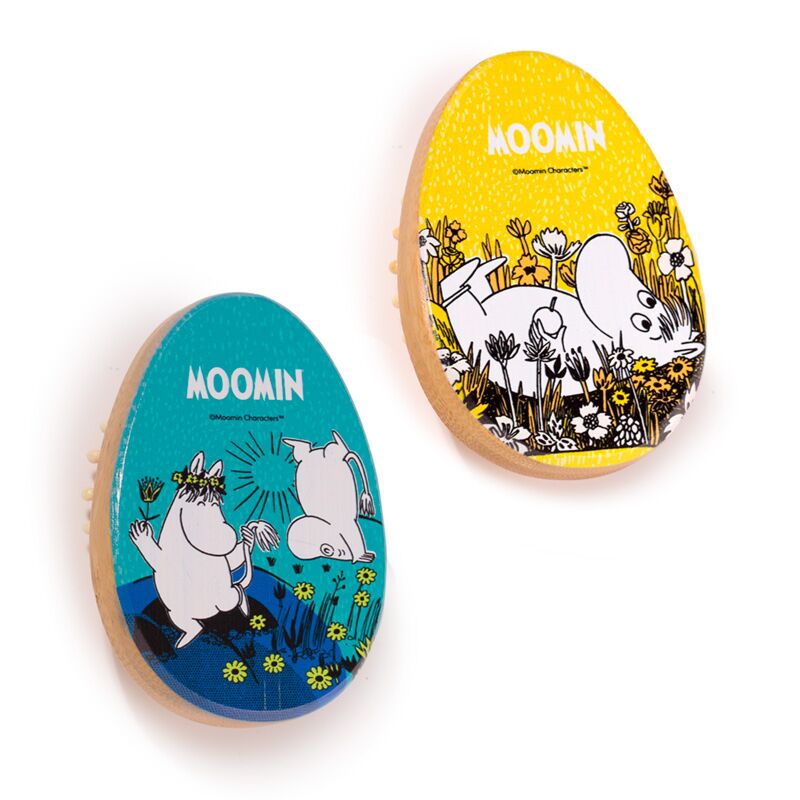 Afbeelding laden in galerijviewer, Union moomin-vormige bamboe haarborstel
