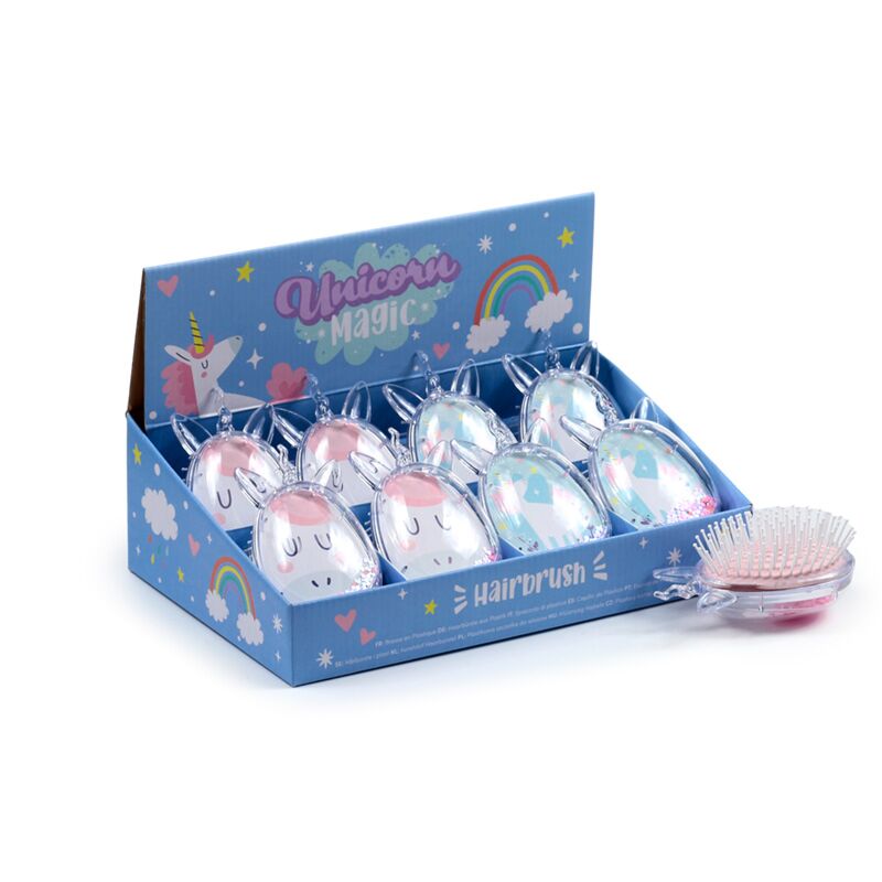 Afbeelding laden in galerijviewer, Unicorn magic-vormige glitter haarborstel
