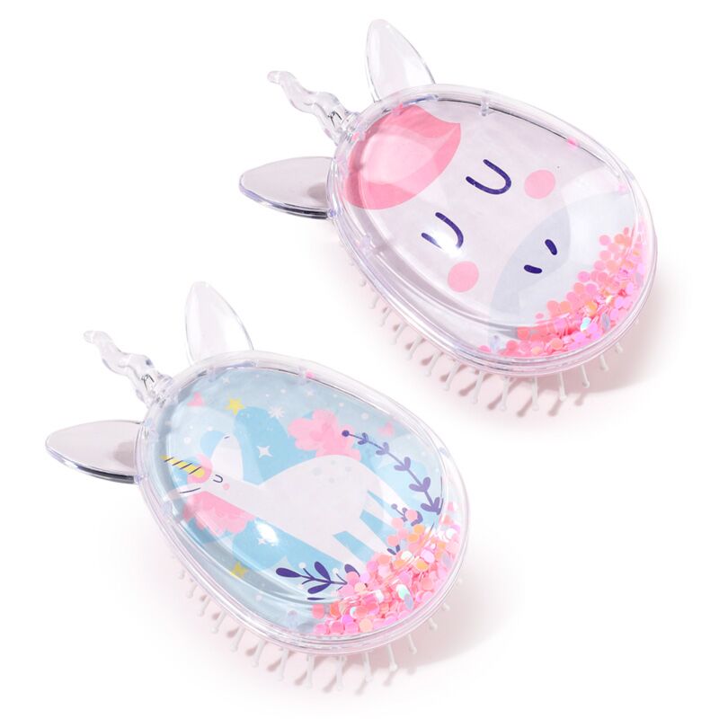 Afbeelding laden in galerijviewer, Unicorn magic-vormige glitter haarborstel

