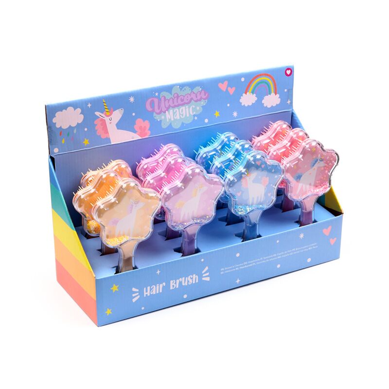 Afbeelding laden in galerijviewer, Unicorn magic ster glitter haarborstel
