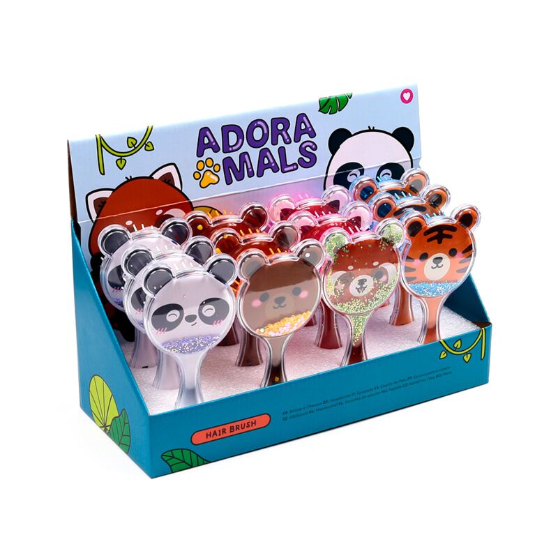 Afbeelding laden in galerijviewer, Adoramals wild glitter haarborstel
