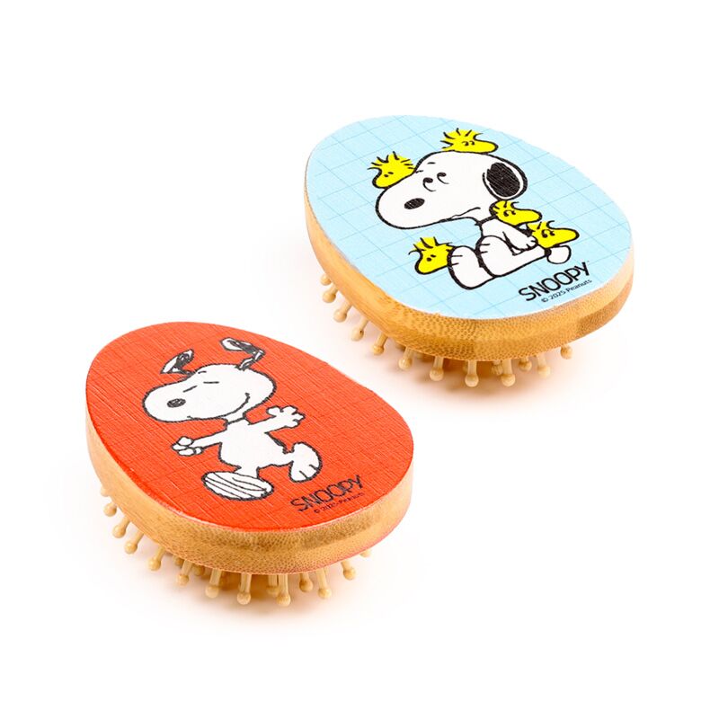 Afbeelding laden in galerijviewer, Union peanuts snoopy woodstock bamboe haarborstel
