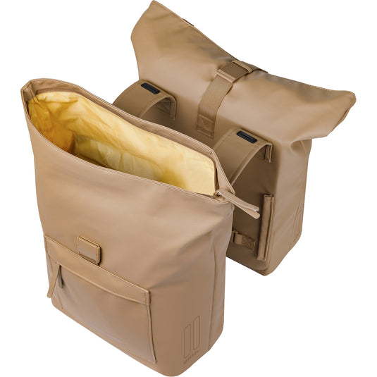 Basil b.v. dubbele fietstas basil brooklyn 41l 14 x 30 x 37 cm - zand